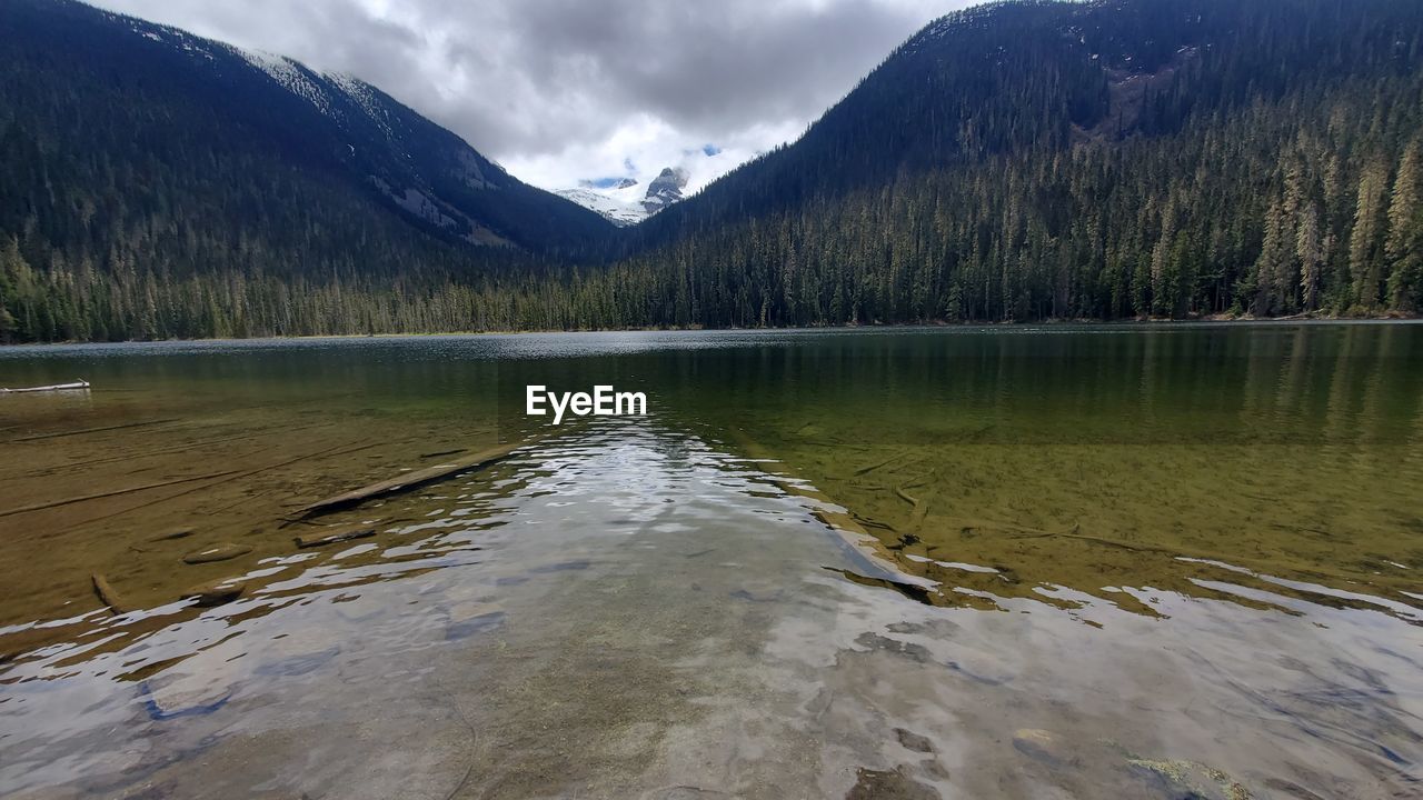 scenics - nature, water, mountain, wilderness, beauty in nature, lake, tree, forest, environment, landscape, plant, nature, sky, land, mountain range, cloud, tranquil scene, pine woodland, tranquility, pine tree, reflection, coniferous tree, no people, pinaceae, travel destinations, body of water, non-urban scene, travel, outdoors, mountain peak, idyllic, snow, reservoir, woodland, day, tourism, activity, cold temperature, valley, leisure activity