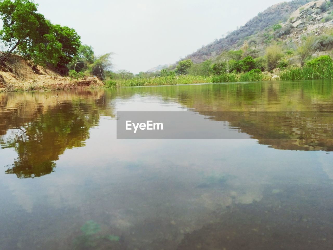 SCENIC VIEW OF LAKE WITH REFLECTION AGAINST SKY