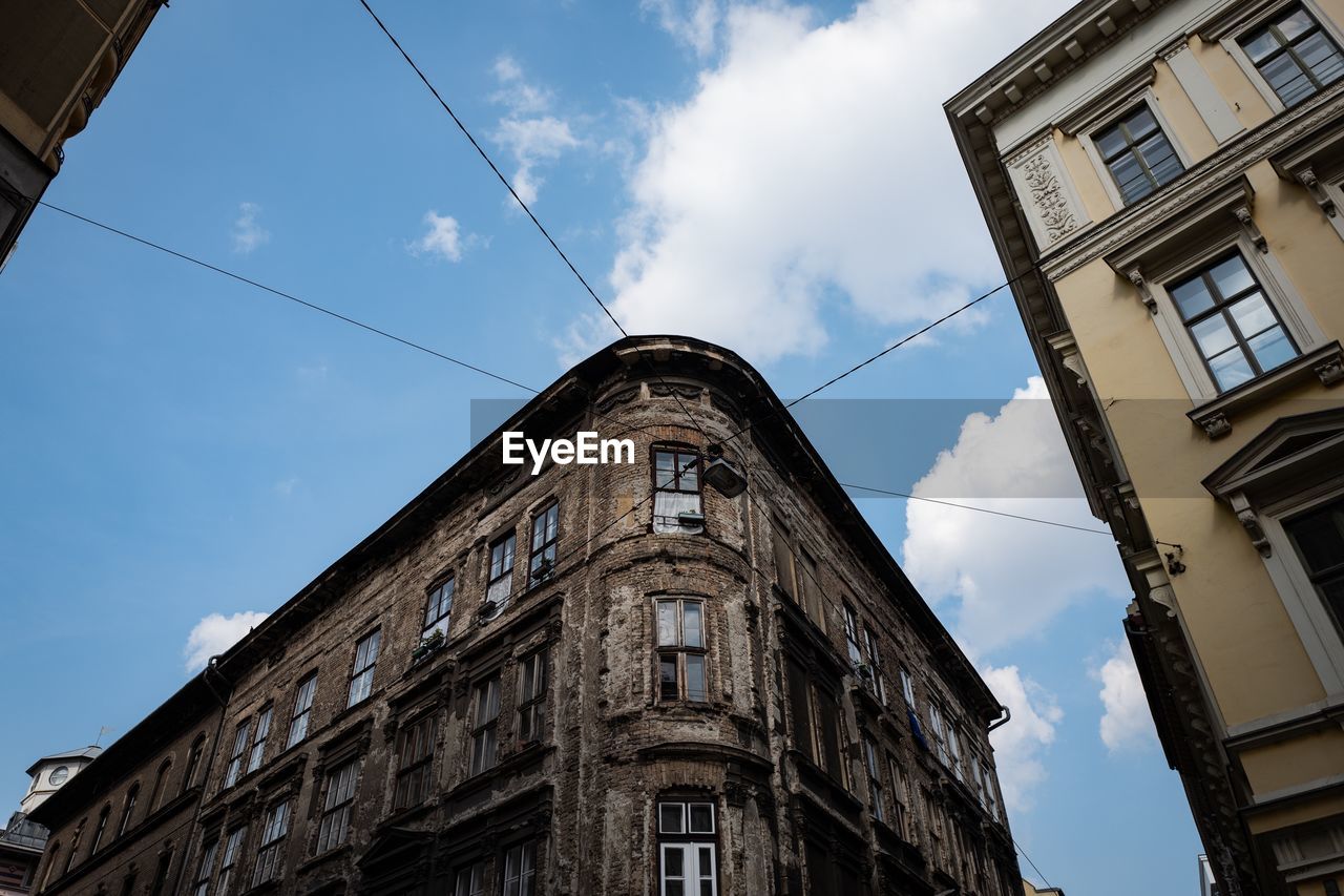 Low angle view of buildings against sky