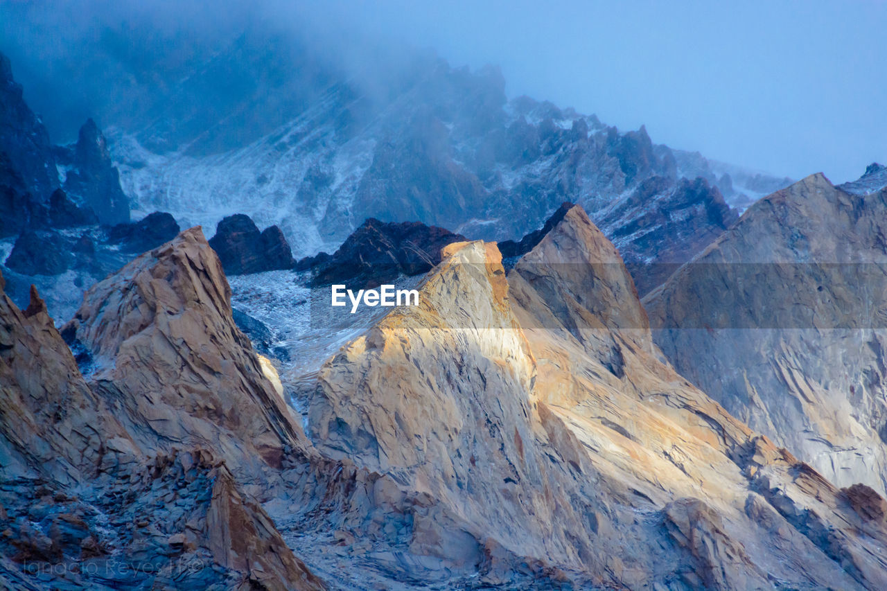 Scenic view of mountains at torres del paine national park