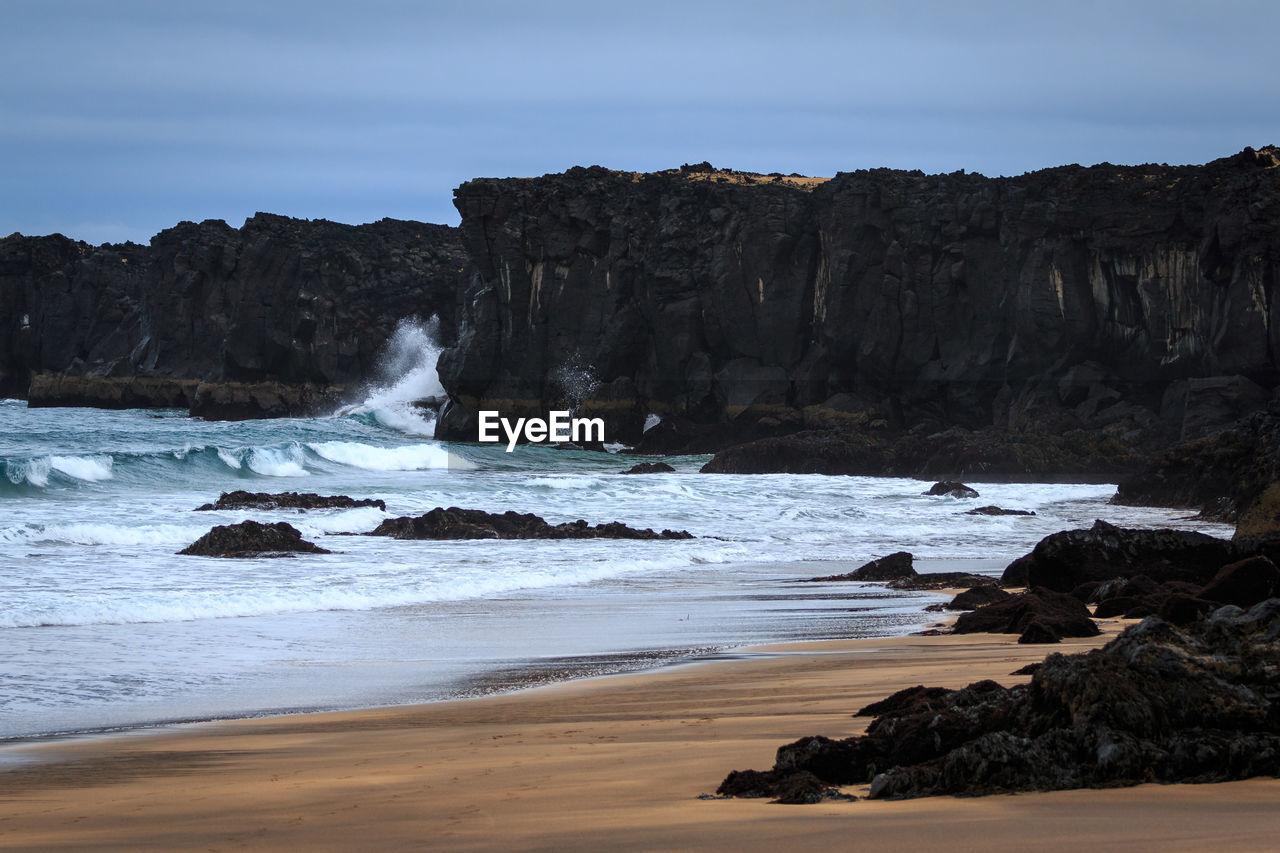 Rock formations at seaside