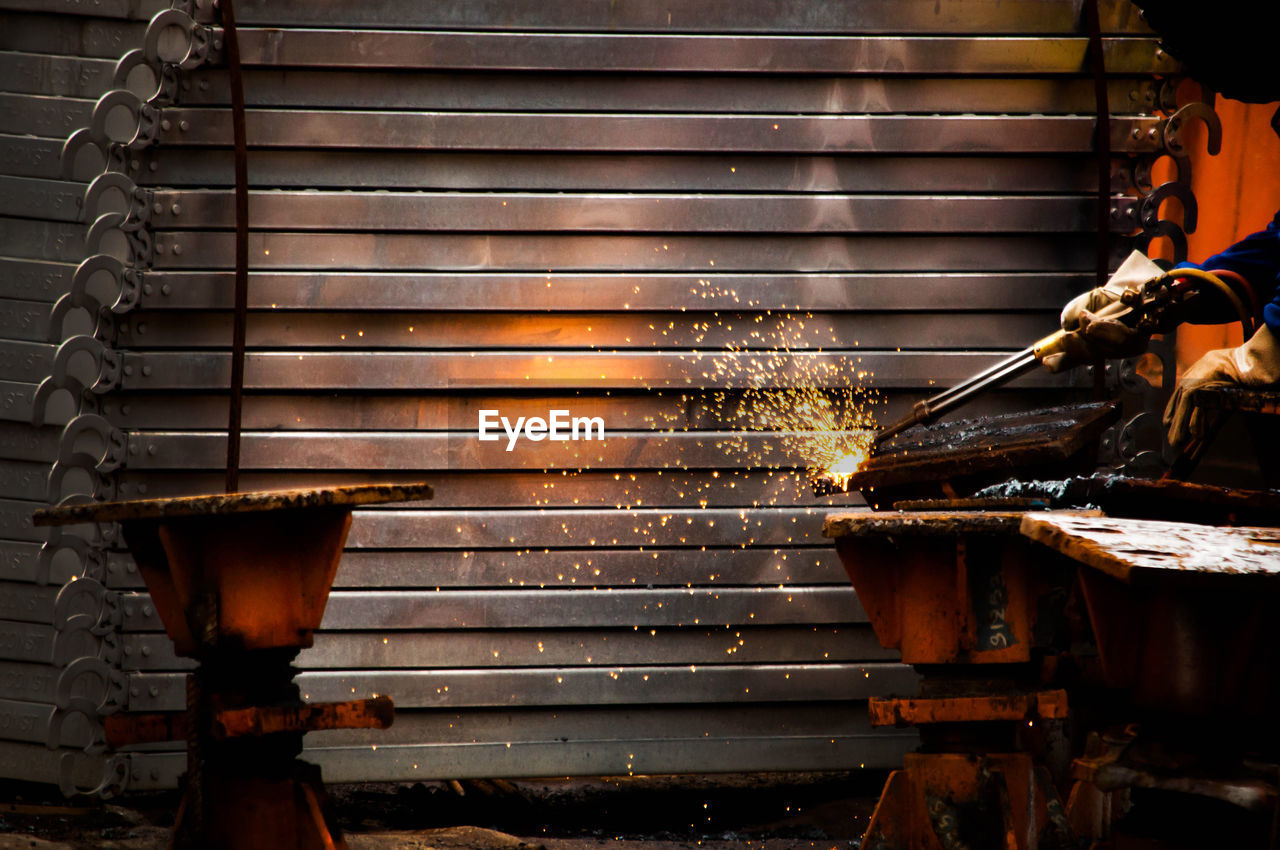 Metal structure in factory