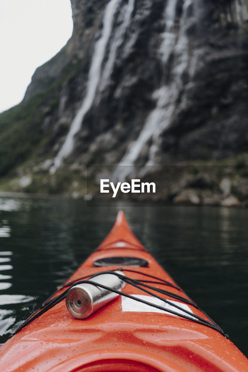 CLOSE-UP OF A BOAT ON A ROCK