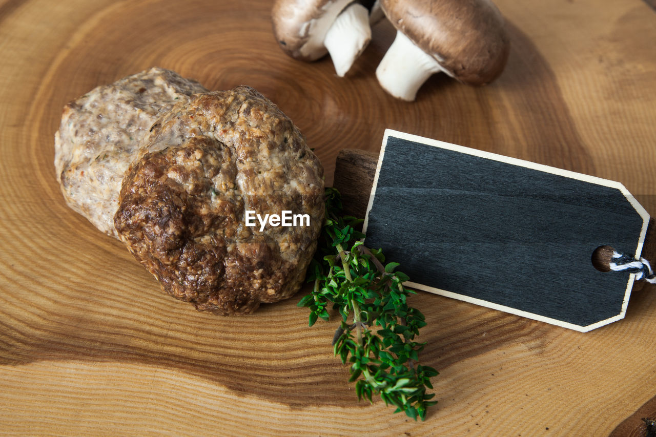 Close-up of friend food on table