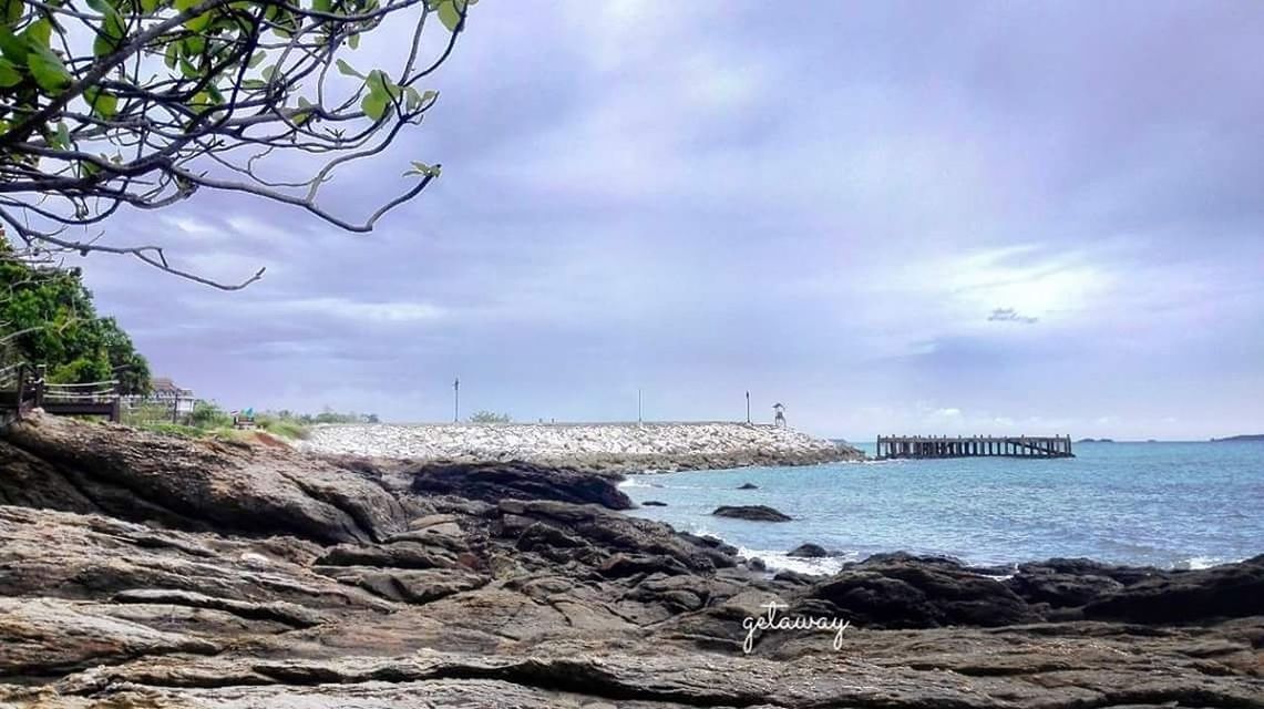 VIEW OF SEA AGAINST CLOUDY SKY