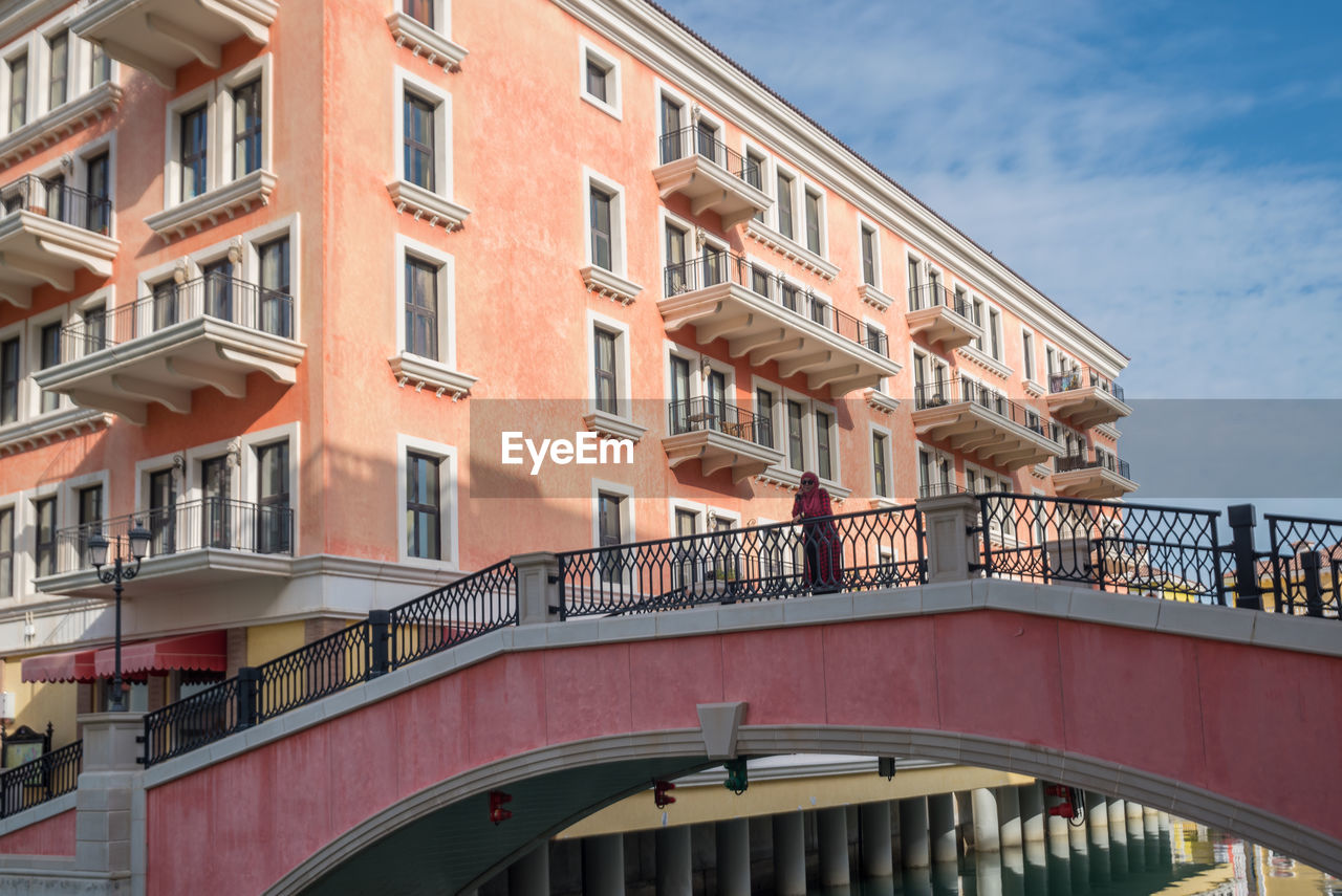 Venice like qanat quartier at the pearl in doha, qatar, middle east.