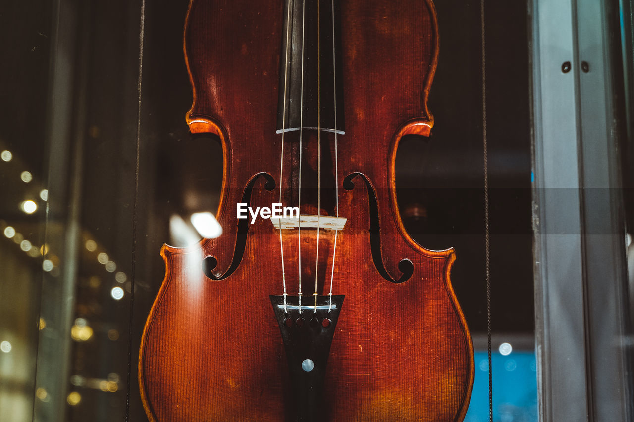 Close-up of violin 