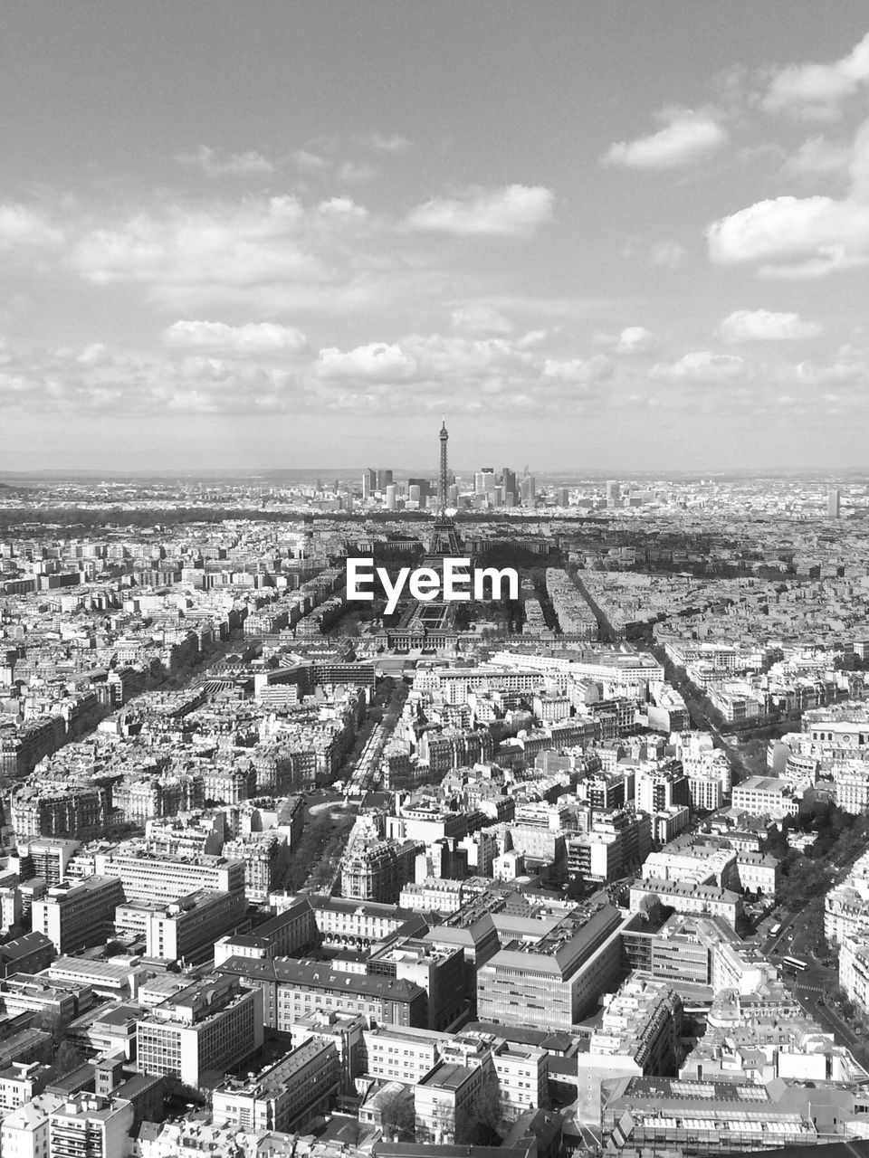 Elevated view of eiffel tower