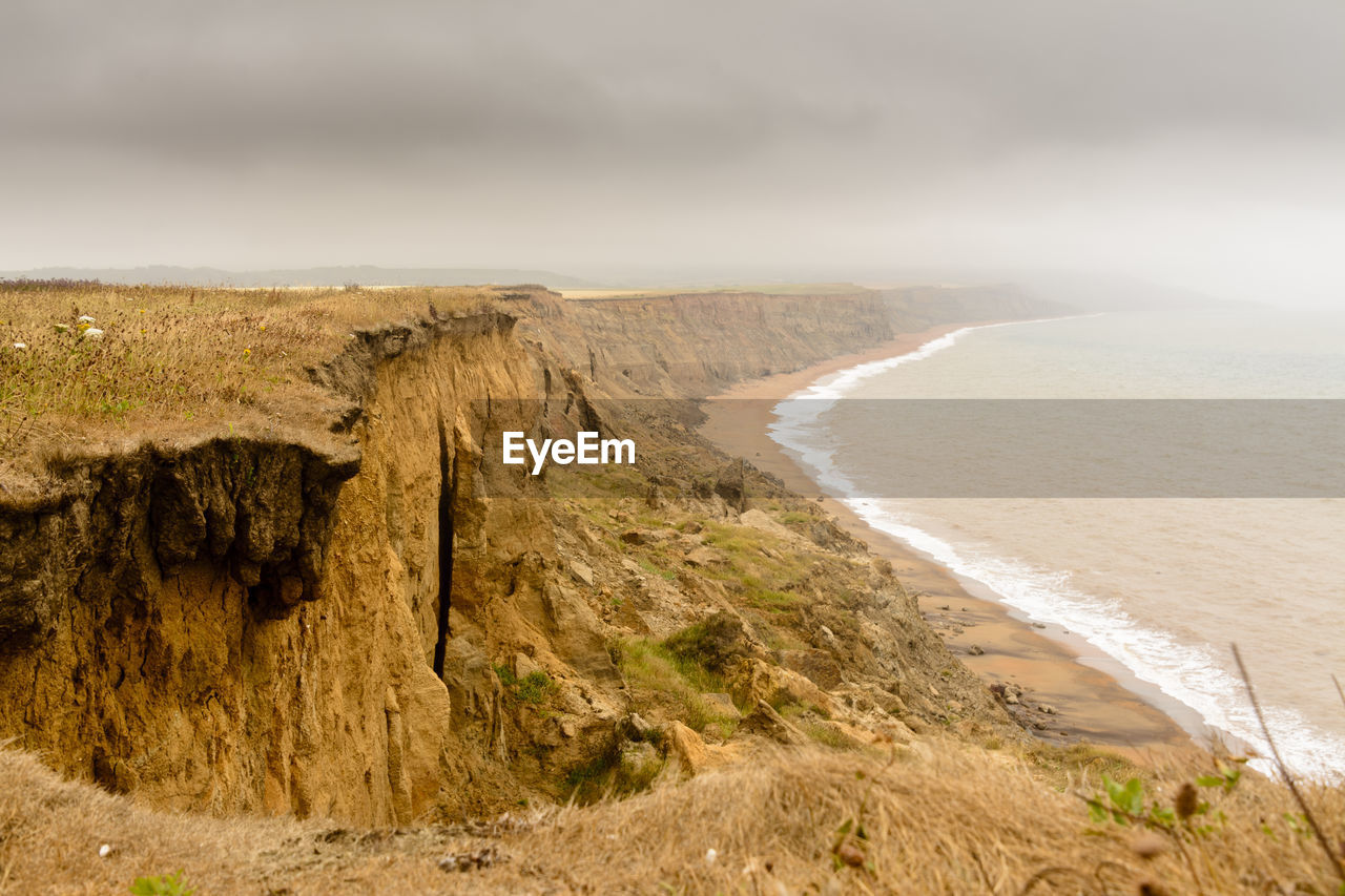 Panoramic view of beach against sky