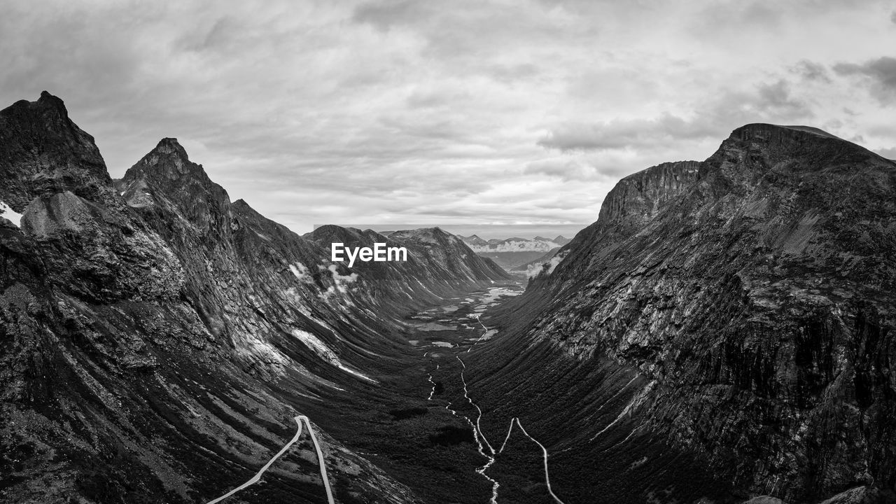 Panoramic view of trollstigen against sky