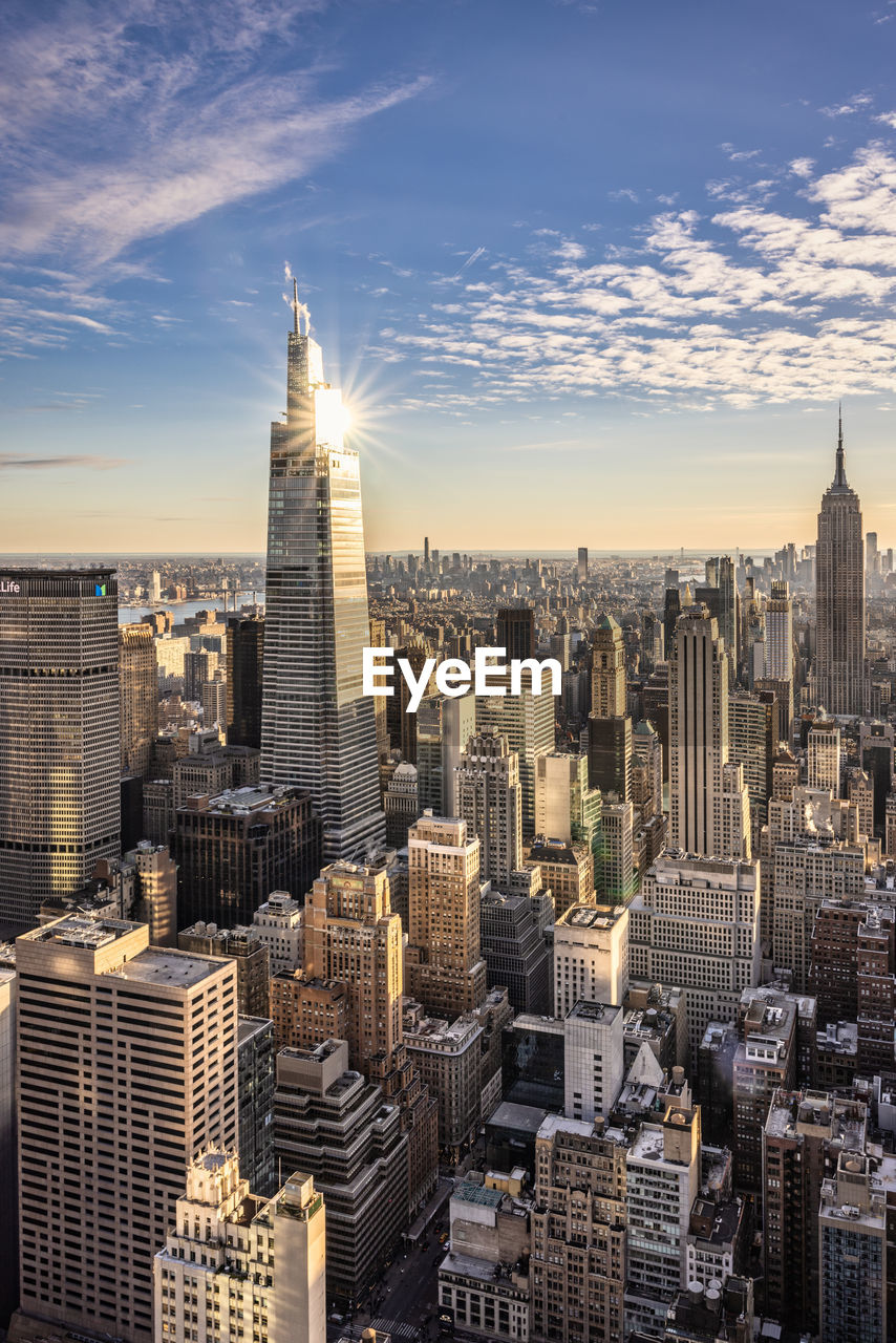 Cityscape against sky new york city