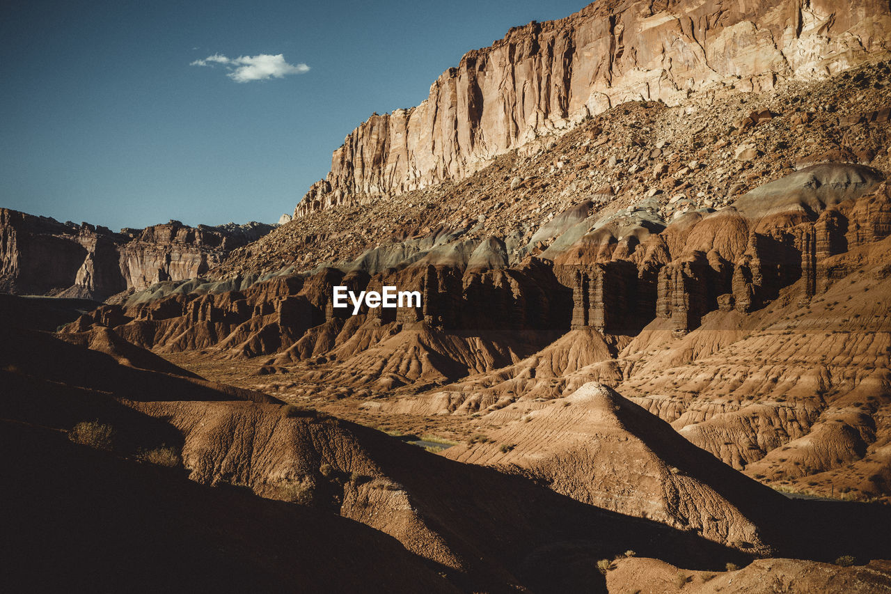 Capitol reef national park environment at sunset