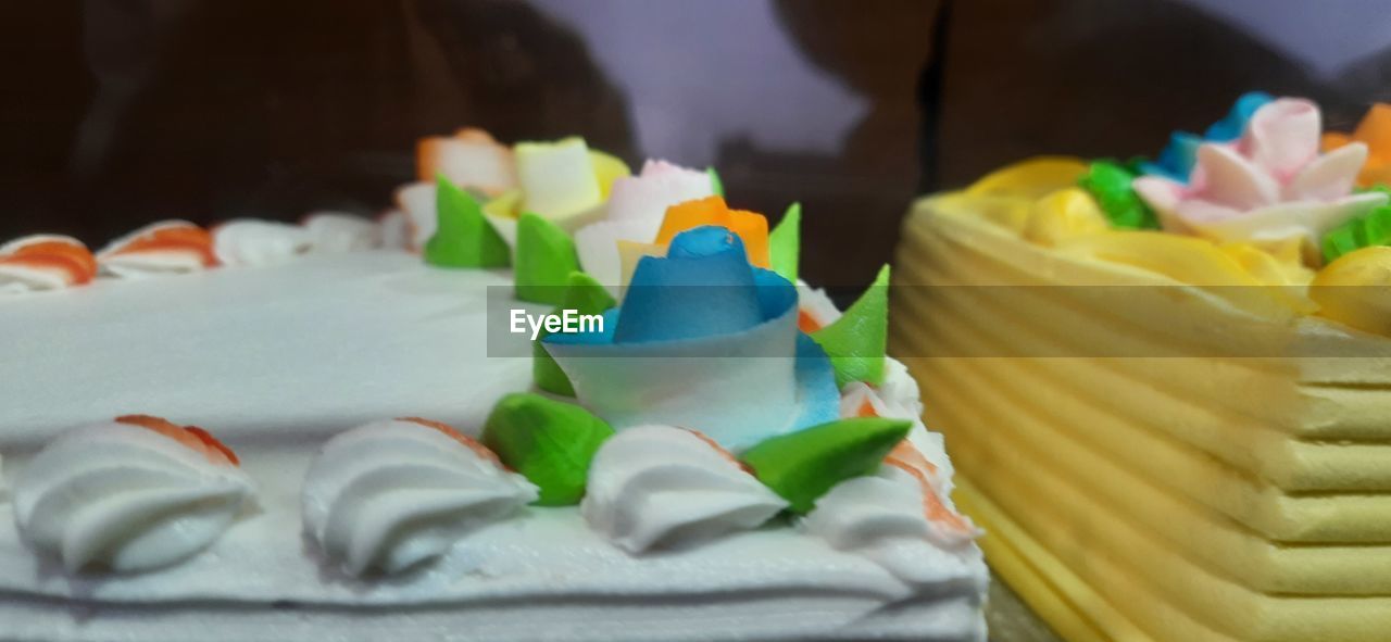 Close-up of cupcakes on table