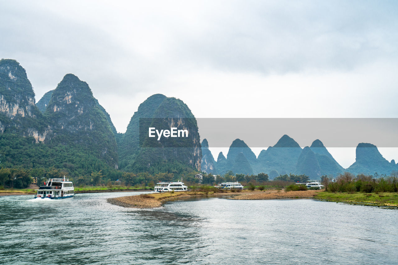 Mountains and water on the li river in china