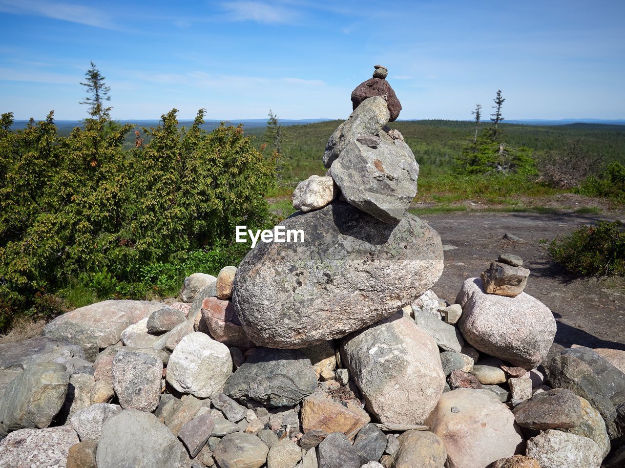 STACK OF STONES ON ROCK