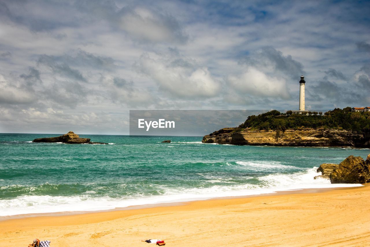 View of lighthouse on beach