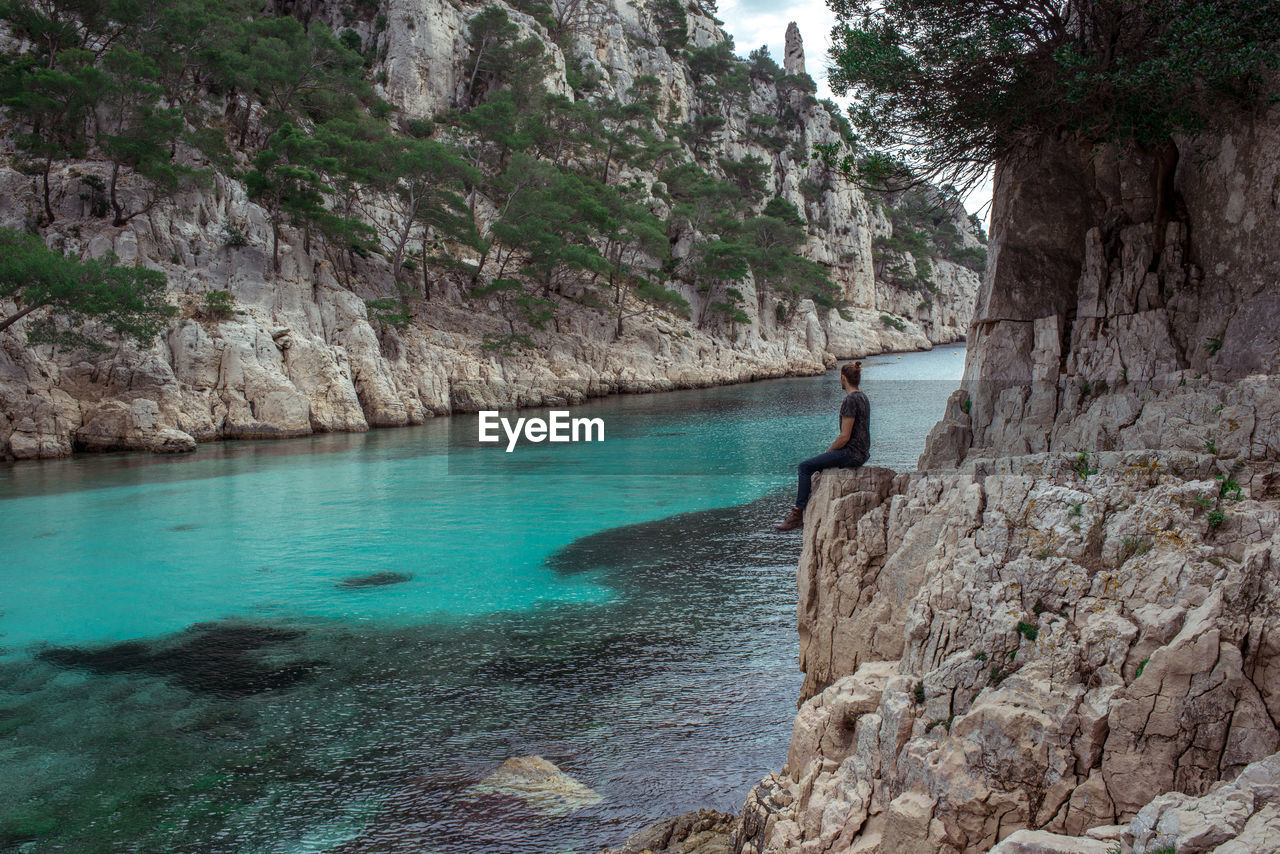 Aerial shot from nature wonder in provence france