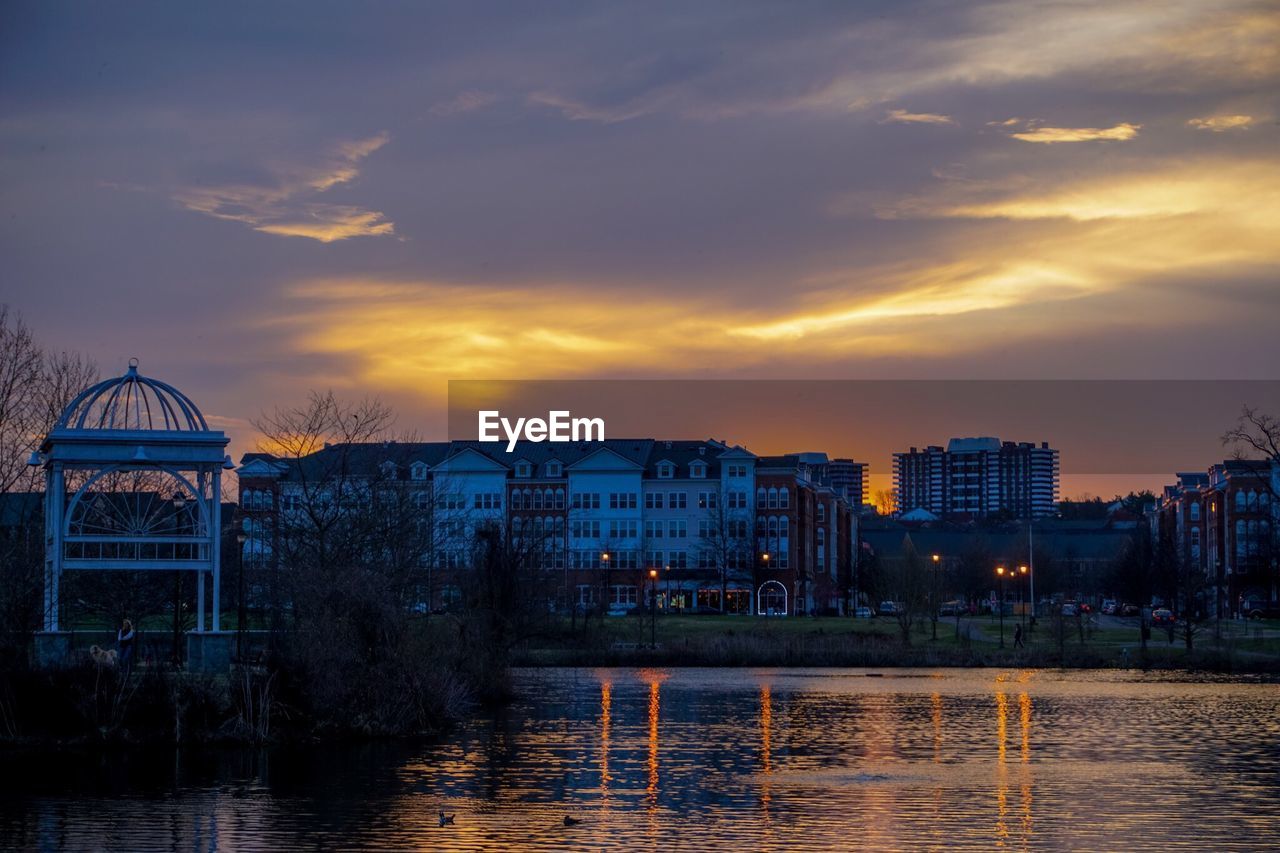 SUNSET OVER RIVER