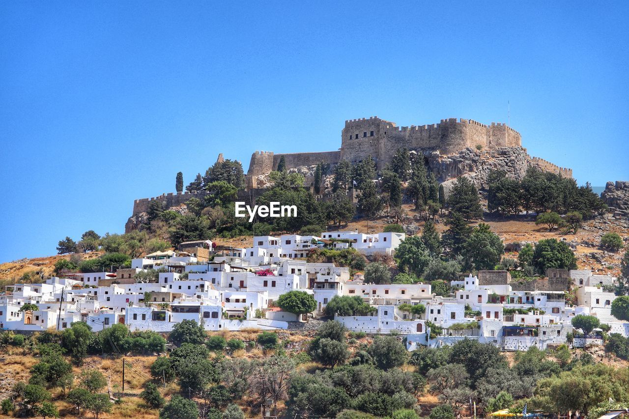 TOWNSCAPE AGAINST CLEAR SKY