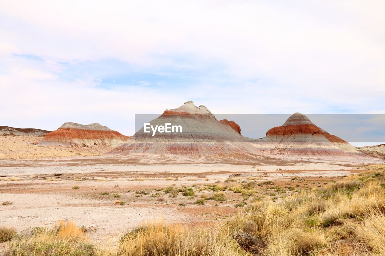 Scenic view of desert against sky