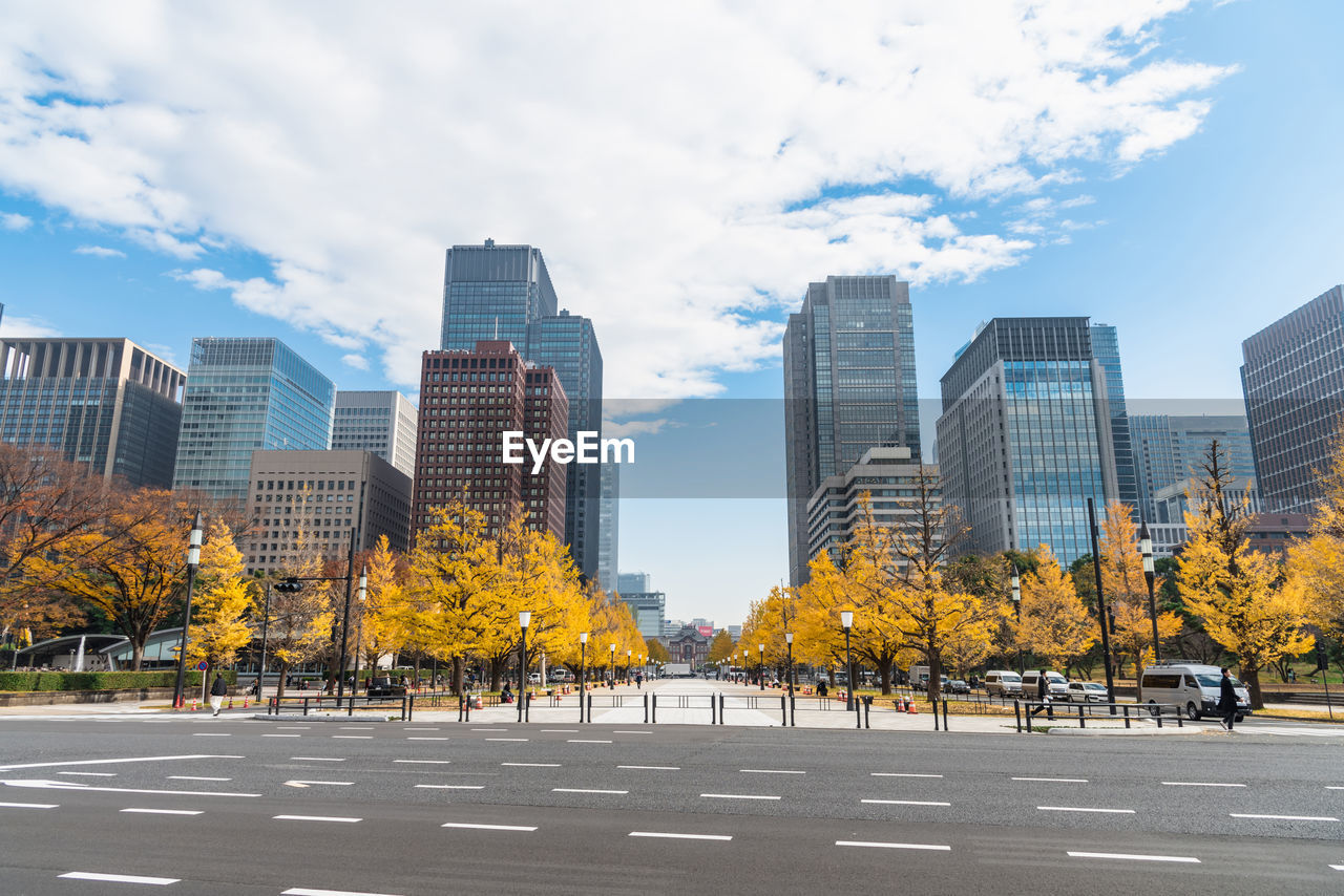 CITY BUILDINGS AGAINST SKY