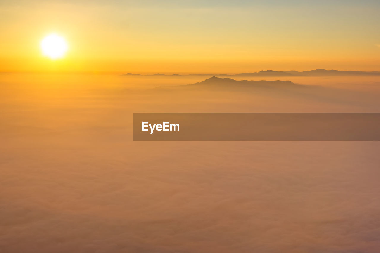 Scenic view of landscape sky during sunset