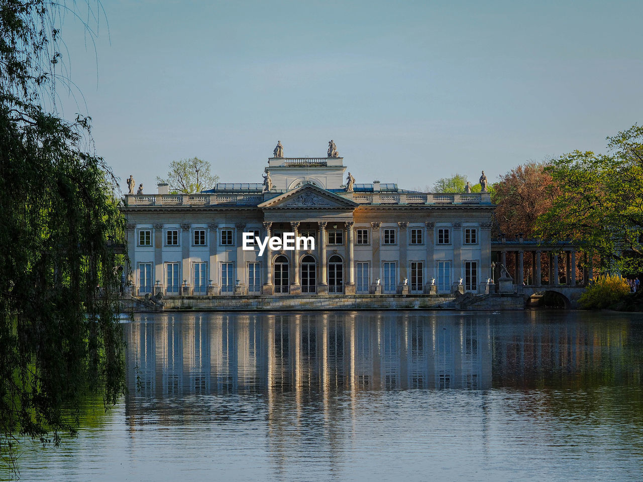 Reflection of building in lake