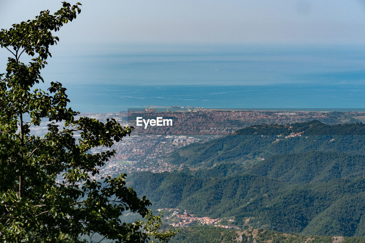 View of the marble quarries of carrara,