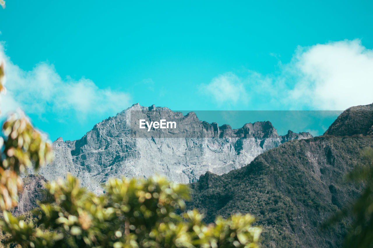 Panoramic view of mountains against sky