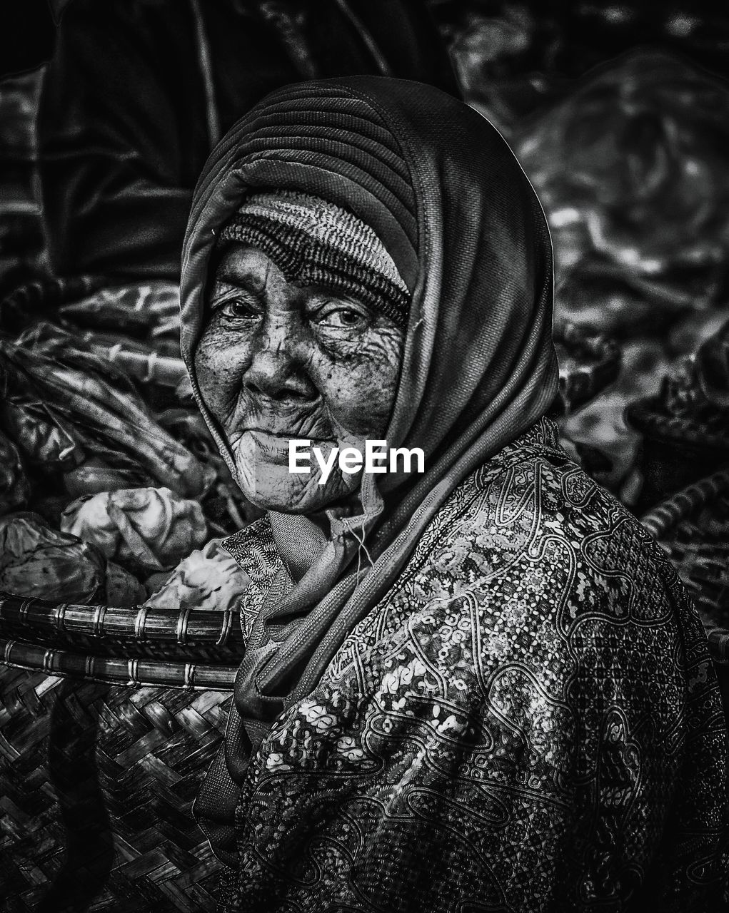 Close-up portrait of senior woman