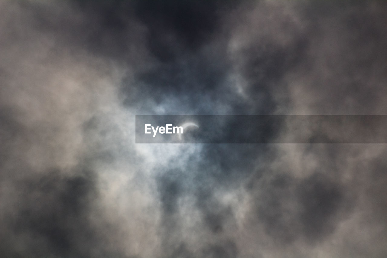 Low angle view of moon in sky