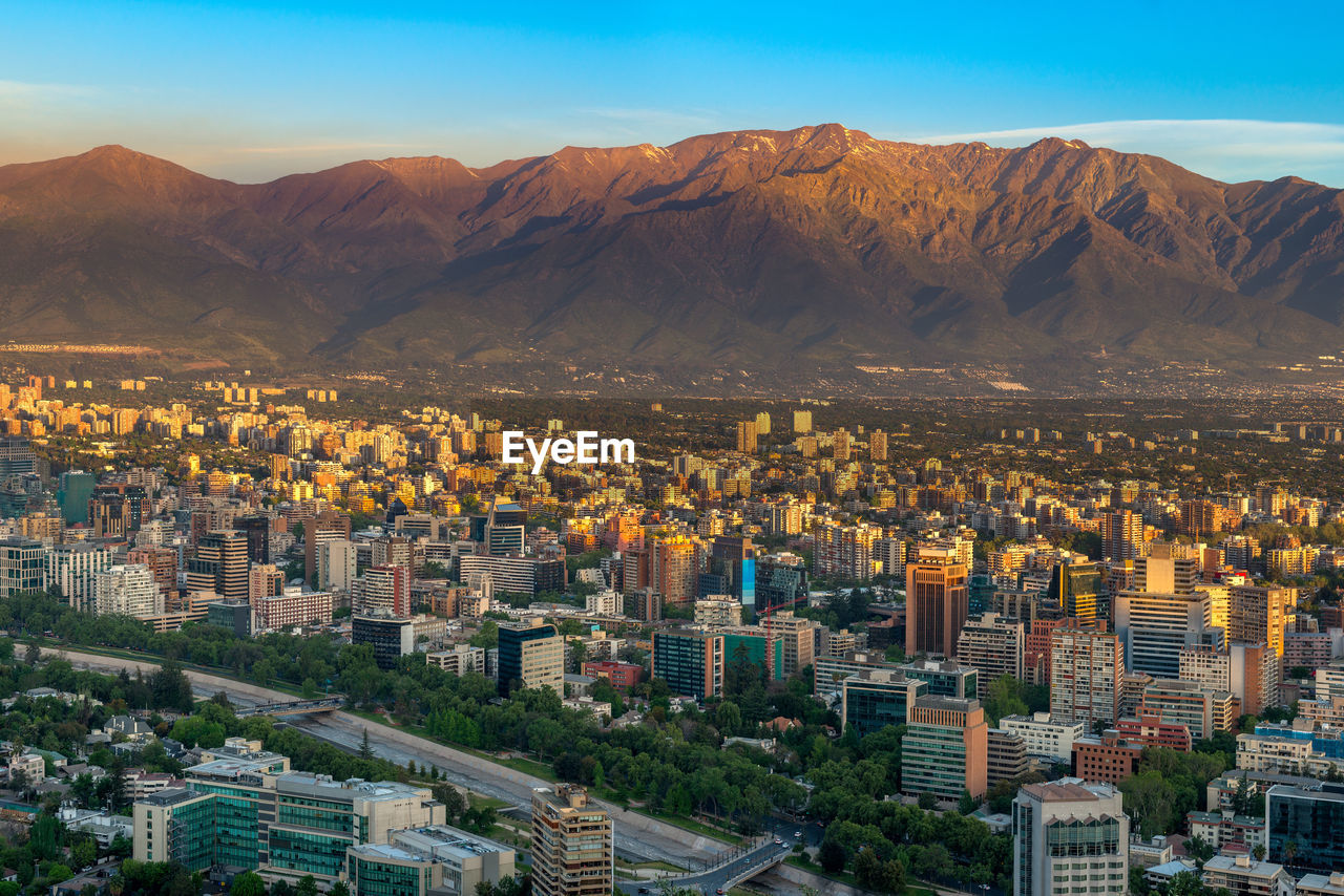 Aerial view of buildings in city