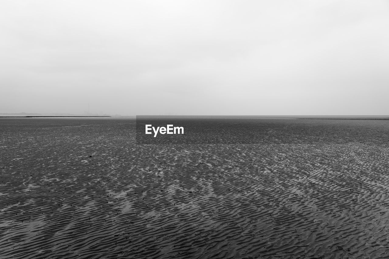 SCENIC VIEW OF SEA SHORE AGAINST SKY