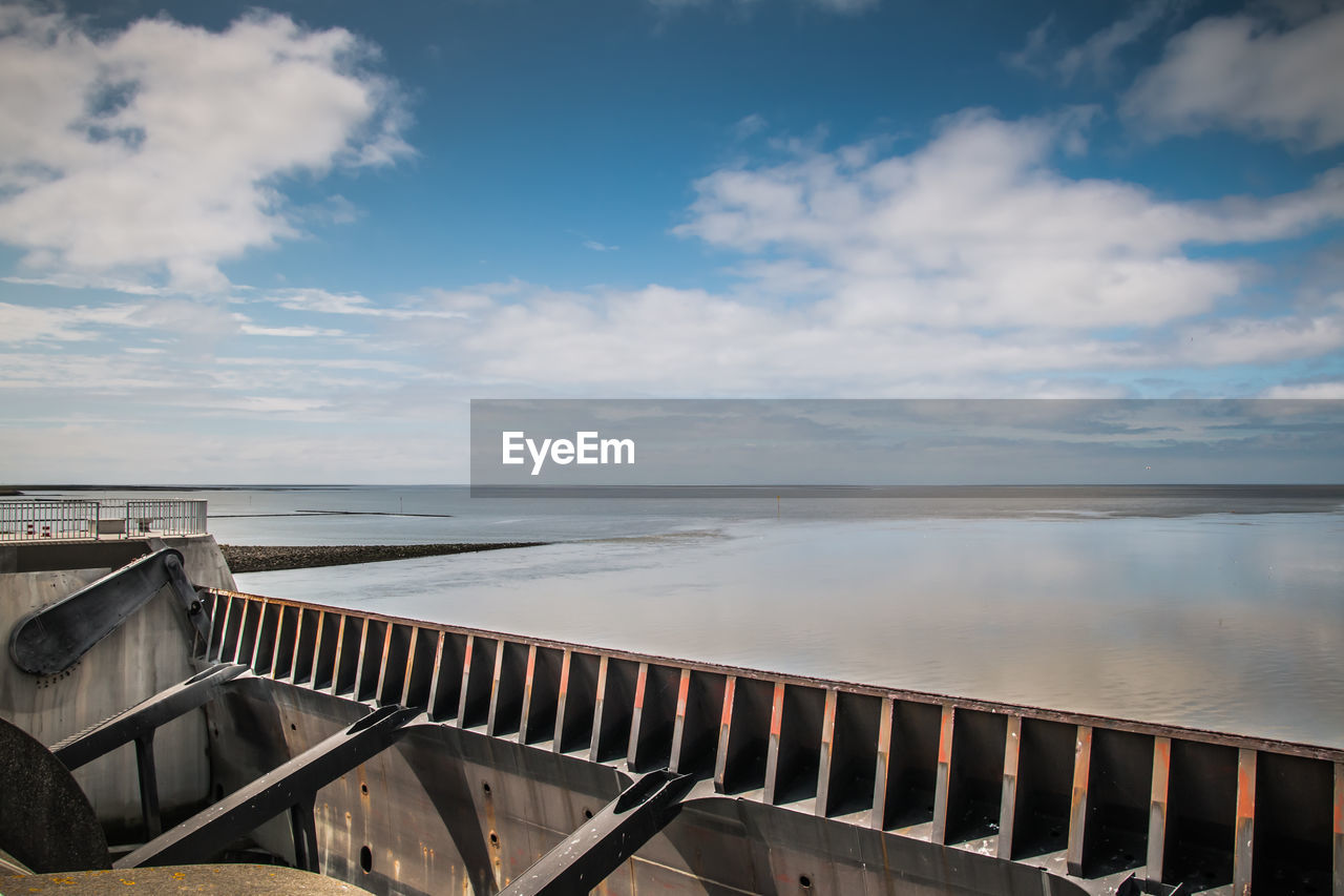 PIER ON SEA AGAINST SKY