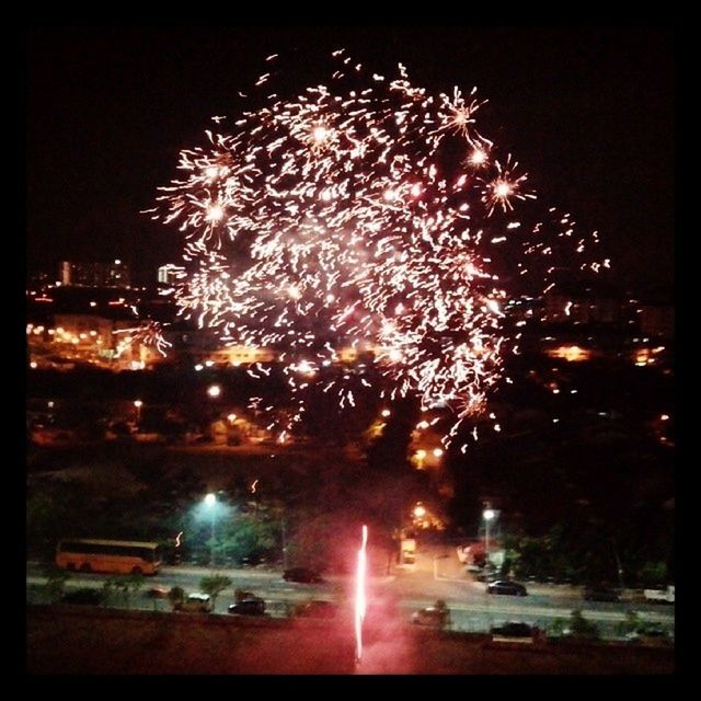 FIREWORKS EXPLODING IN SKY