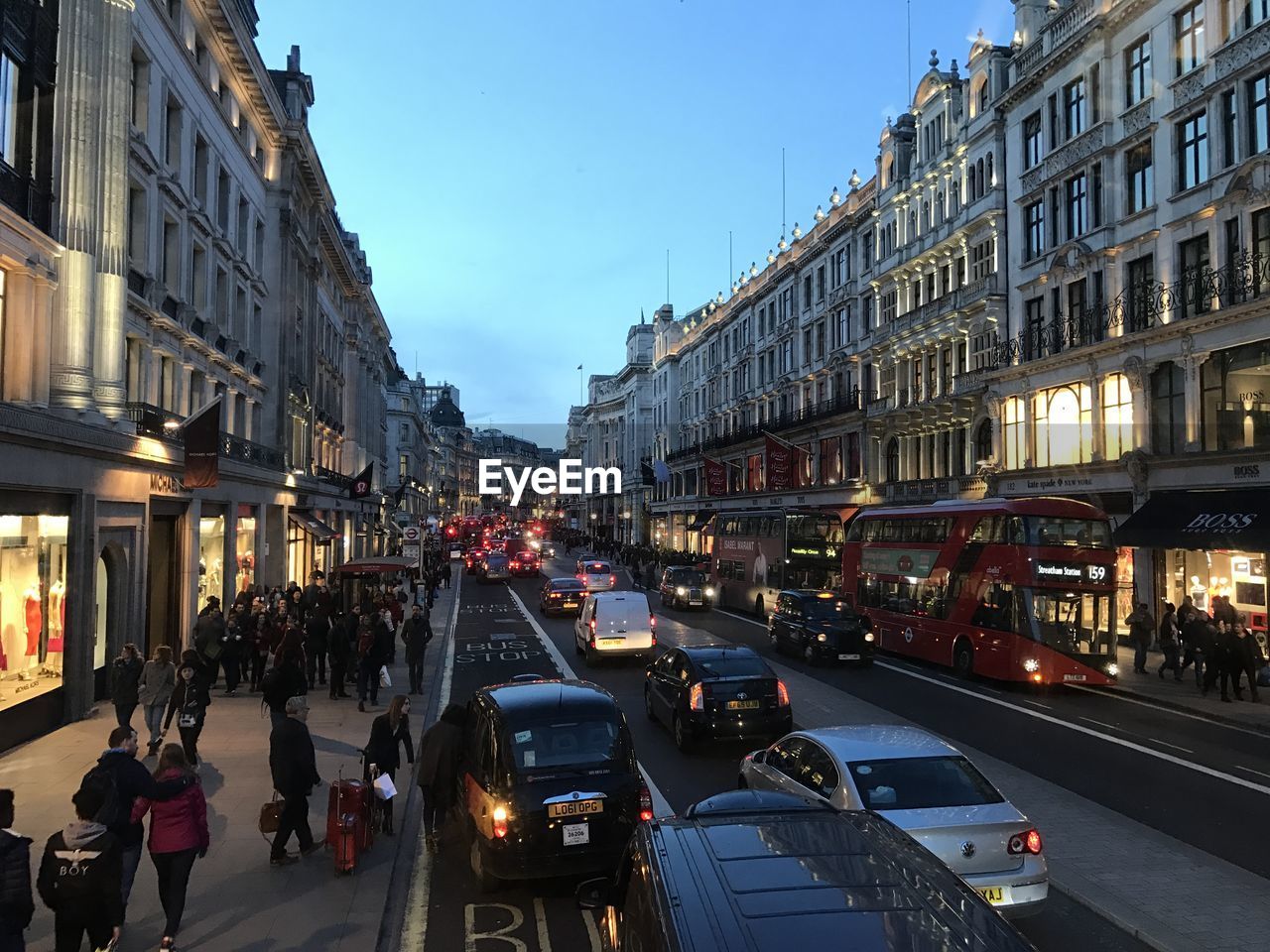 TRAFFIC ON CITY STREET AT NIGHT