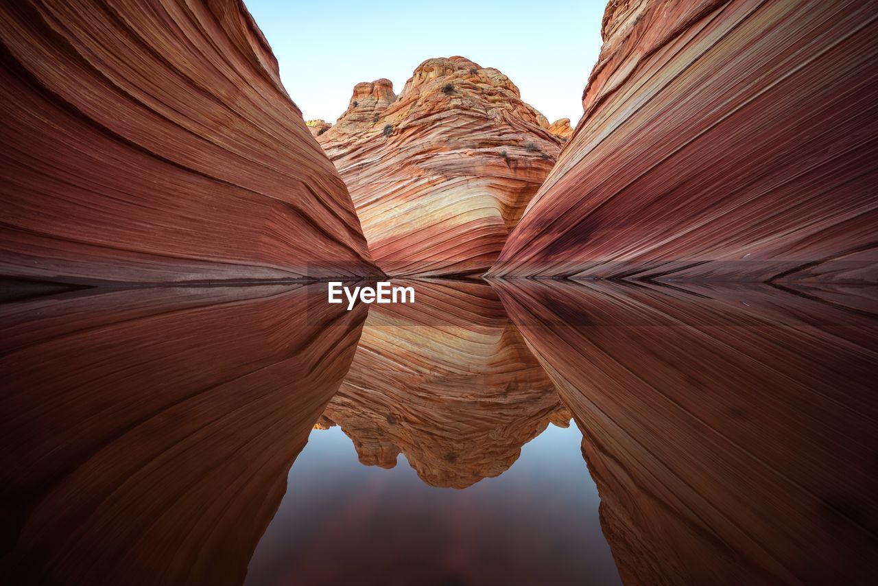 Reflection of sky in lake