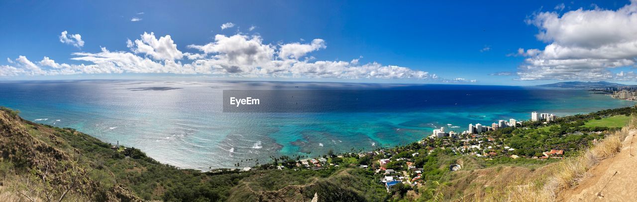 Panoramic view of sea against sky