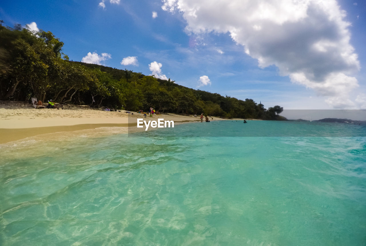 SCENIC VIEW OF SHORE AGAINST SKY