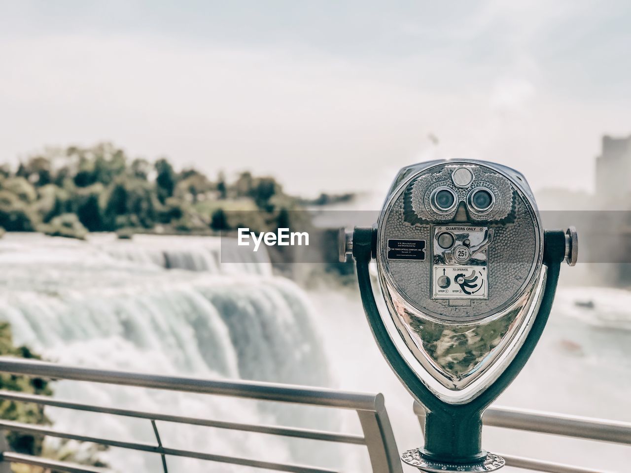 CLOSE-UP OF A COIN-OPERATED BINOCULARS