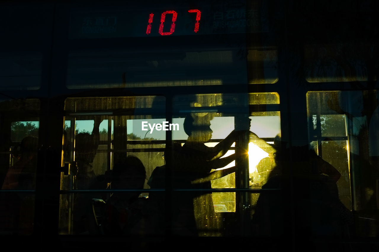 People on bus