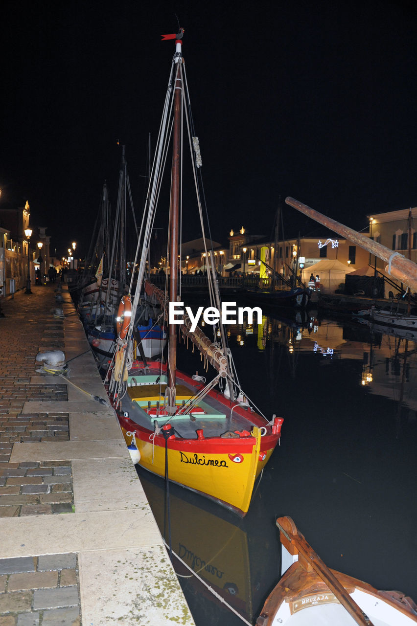 VIEW OF MARINA AT NIGHT