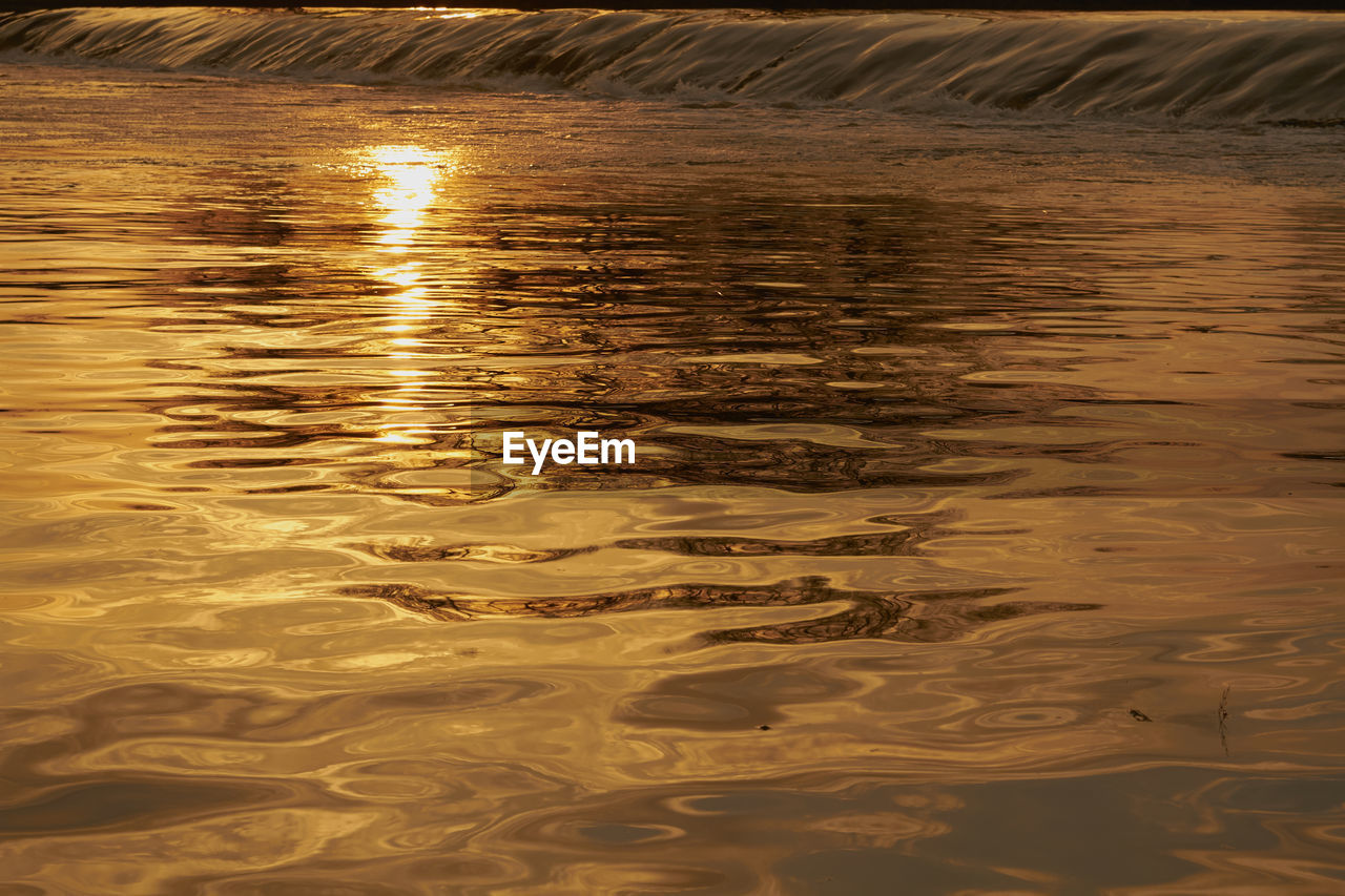 Scenic view of sea during sunset