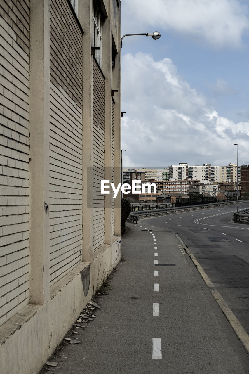 Bicycle line in barcelona spain