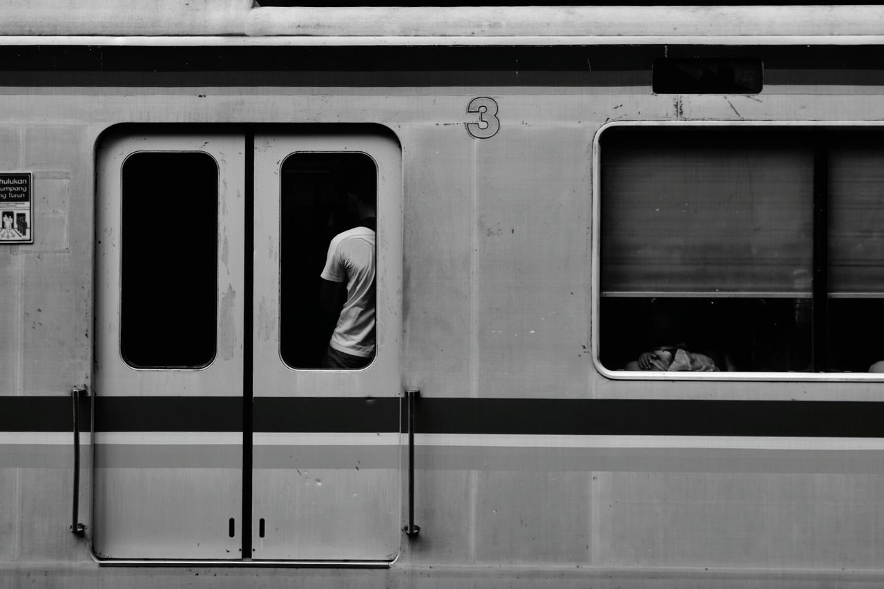 Close-up of train at railroad station