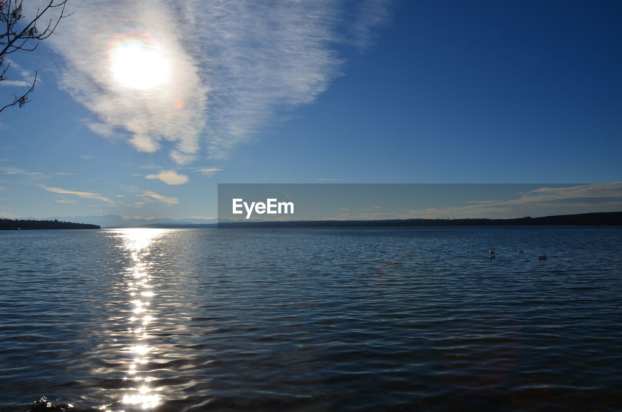 SCENIC VIEW OF SEA AGAINST SUNSET SKY