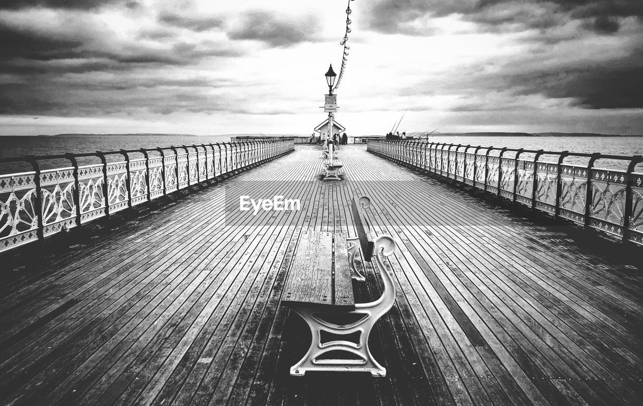 View of bridge over sea against sky