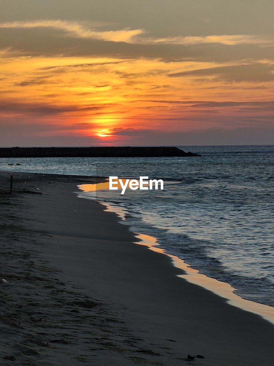 SCENIC VIEW OF SEA DURING SUNSET