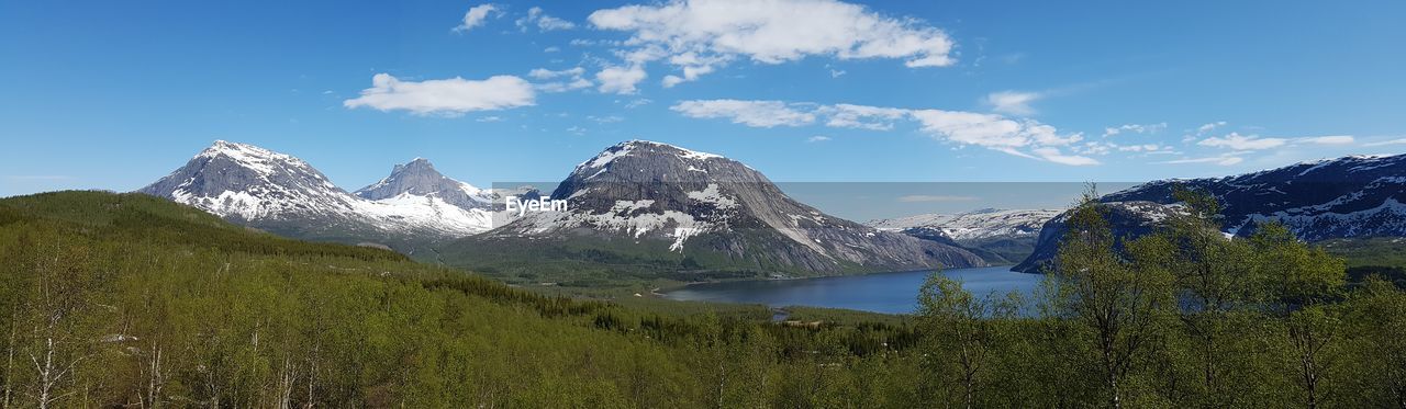 Mountain Mountain Range Sky Nature Cloud - Sky Outdoors Beauty In Nature Pinaceae Day Tranquility Vacations Landscape No People Scenics Tree Blue Water Summer Panoramic Photography Samsung