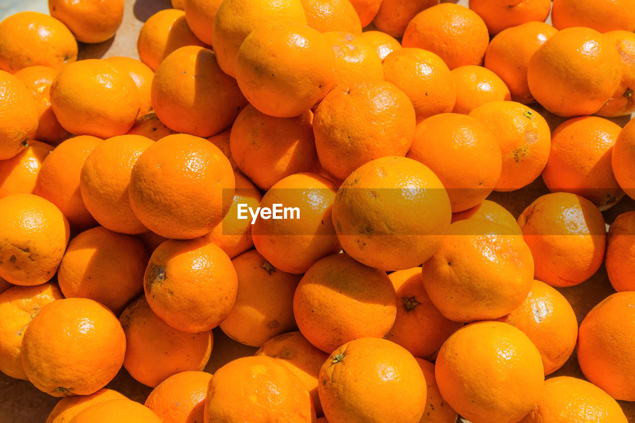 full frame shot of lemons for sale at market